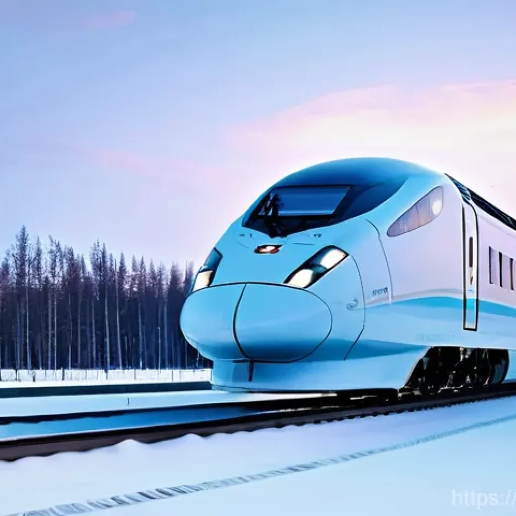 철도기사와 공학 기술 트렌드 - **Prompt: High-Speed Rail and Futuristic Travel in Russia**
"A majestic, sleek 'White Gyrfalcon'...
