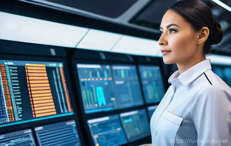 철도기사와 관련된 온라인 강의 - A dedicated male railway engineer in his late 30s, wearing a clean, smart work uniform (professional...