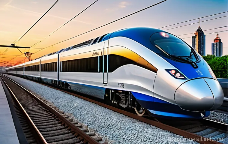 철도 분야 해외 사례 연구 - **Prompt 1: The Apex of High-Speed Rail**
A breathtaking, wide-angle shot of the Chinese CR450 h...