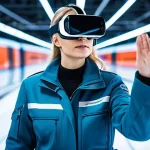 철도 실무 도구 및 소프트웨어 - **Prompt:** A highly detailed, realistic image of a modern Russian railway engineer, male or female,...