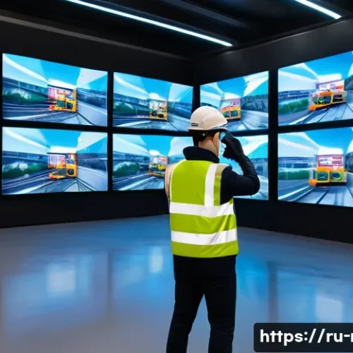 Home 13 철도 안전관리 교육 프로그램 - A professional railway safety training session in a modern Russian railway facility, featuring diver...