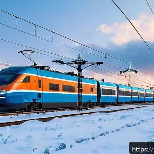 철도 전기 시스템 이해하기 - A detailed, realistic scene of a modern railway electrification system in Russia: featuring a high-s...